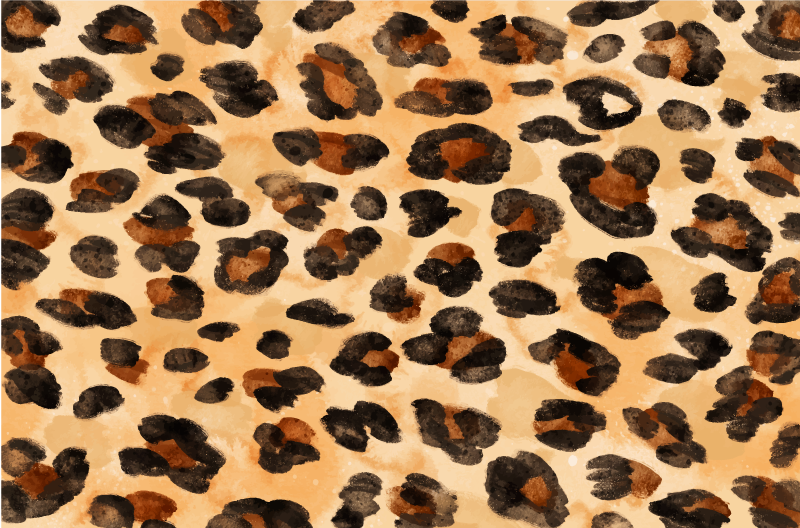 Alfombra vinílica animal print motivo manchas de leopardo - TenVinilo