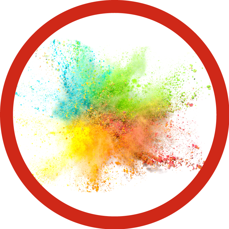 Alfombra vinílica redonda splash en polvo - TenVinilo