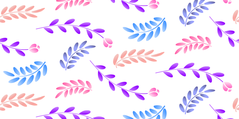 Alfombra vinílica flores elemento de hoja botánica - TenVinilo