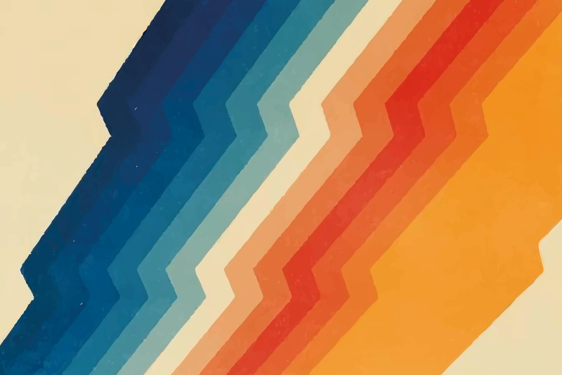 Alfombra vinílica salón zigzag dinámico - TenVinilo