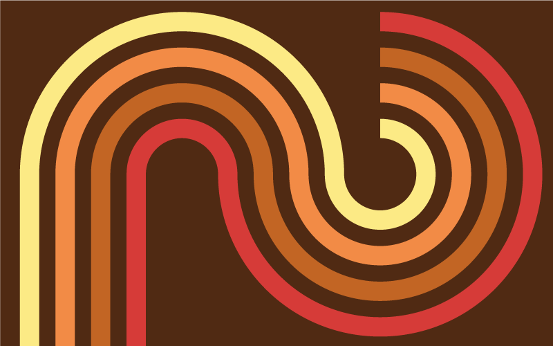 Alfombra vinílica Rectángulos vintage pop de 70 - TenVinilo