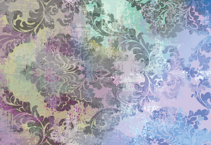 Alfombra vinílica flores diseño artístico bohemio - TenVinilo