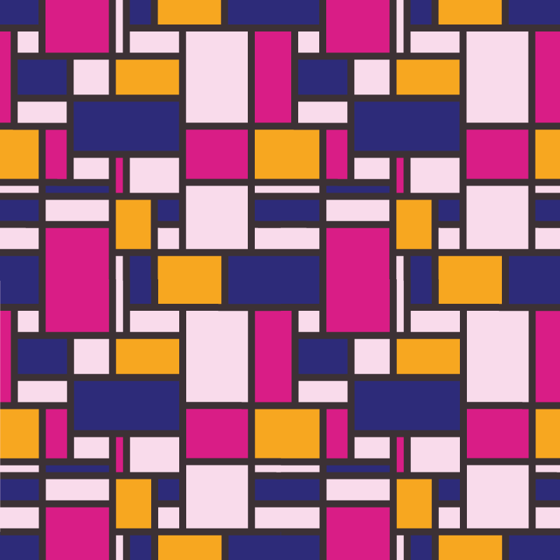 Alfombra de vinilo geométrica bloques coloridos - TenVinilo