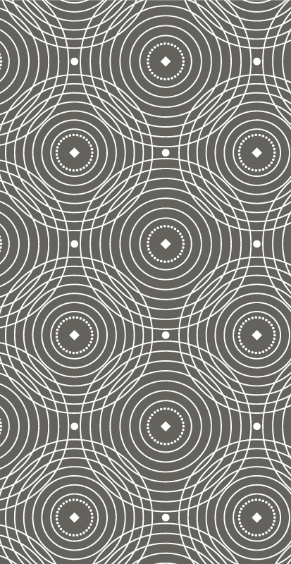 Alfombra vinílica nórdica Cocina nórdica círculos fusionados - TenVinilo