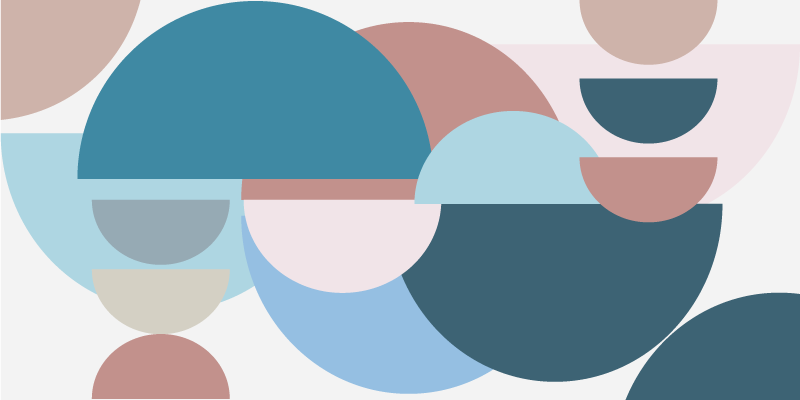 Alfombra vinílica nórdica círculos pastel - TenVinilo