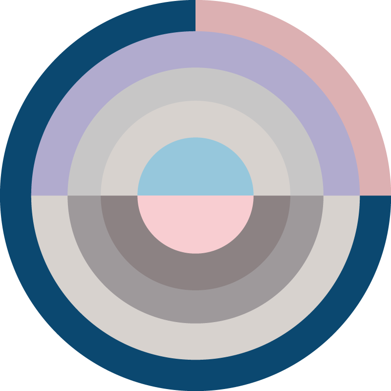 Alfombras vinílicas modernas paleta de colores circular - TenVinilo