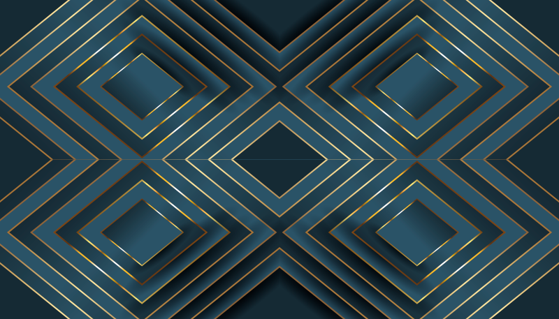 Alfombras vinílicas modernas cuadrados delineados en negro - TenVinilo