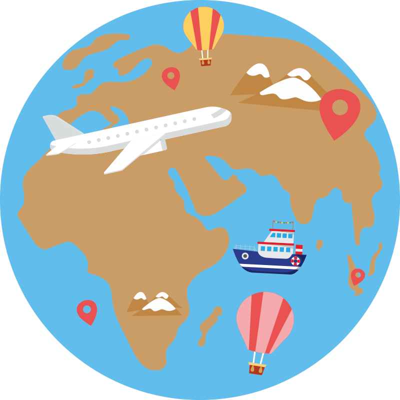 Alfombra de vinilo mapamundi aventura inspirada en viajes - TenVinilo