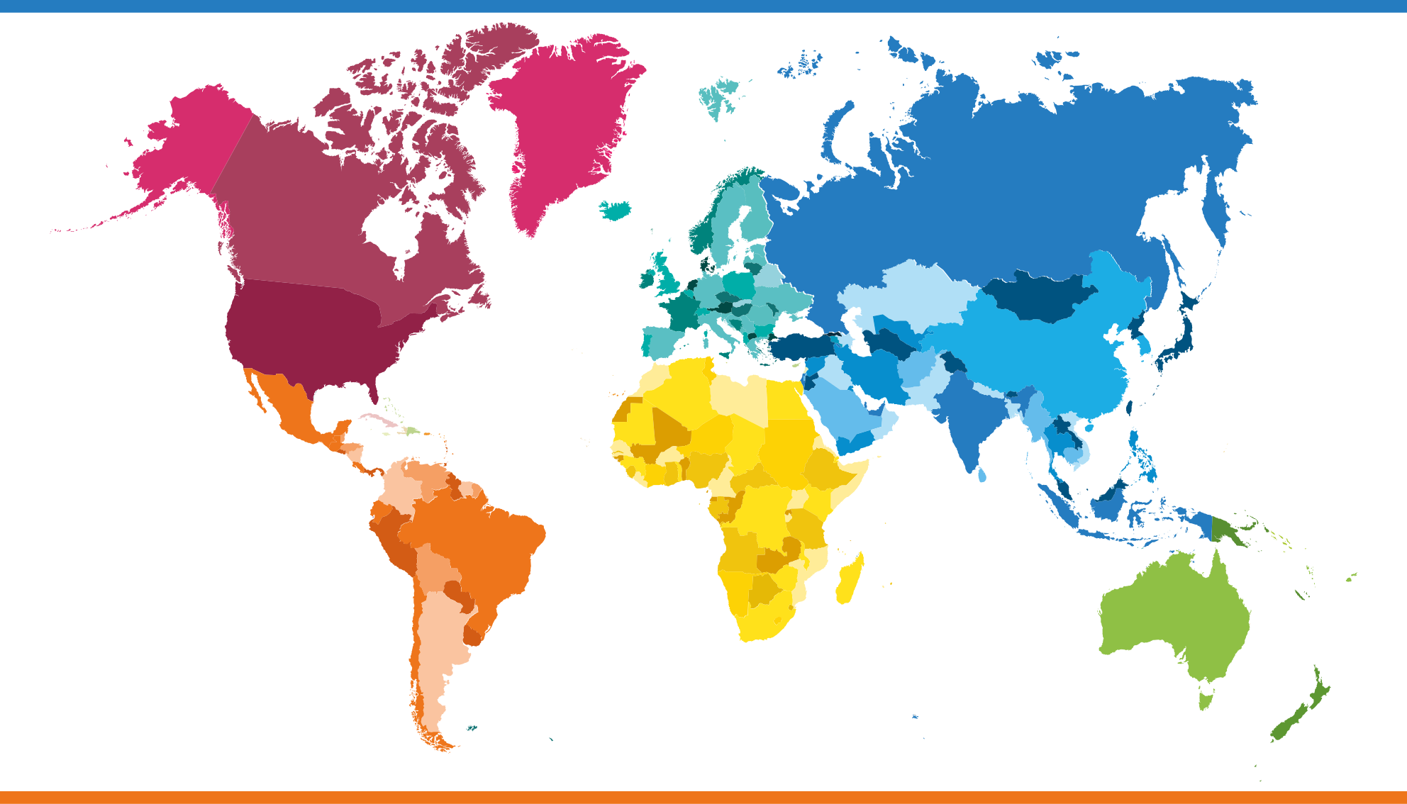 Alfombra de vinilo mapamundi Mapa del mundo gráfico colorido - TenVinilo