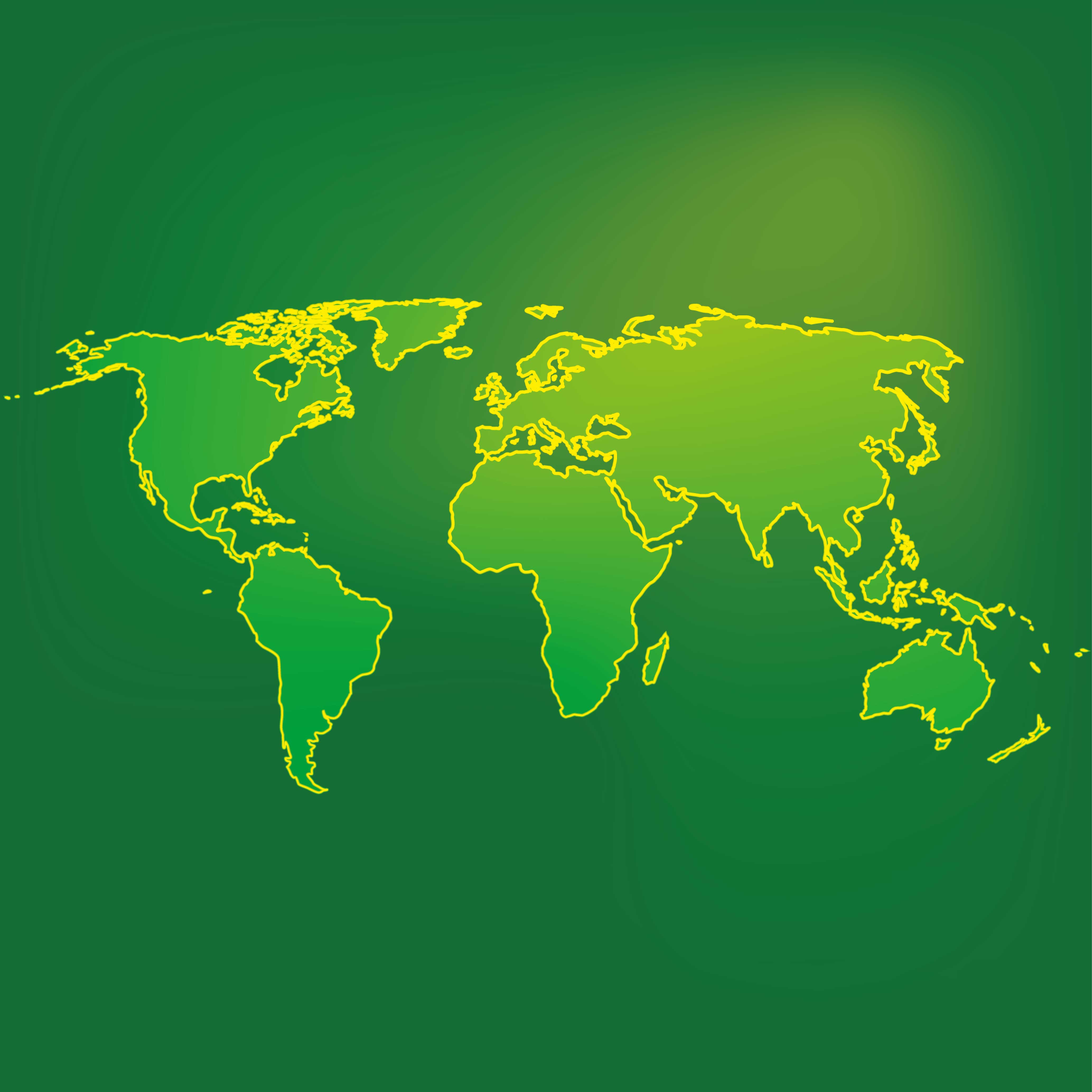 Alfombra de vinilo mapamundi esquema del mundo verde - TenVinilo