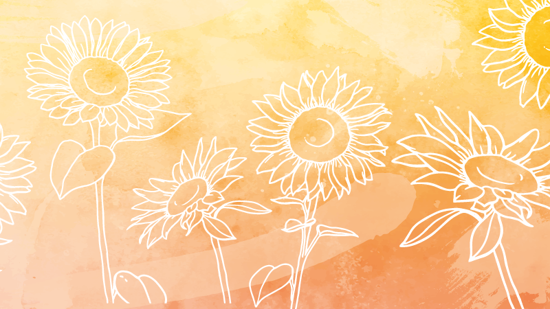 Alfombra vinílica flores diseño de flor de girasol - TenVinilo