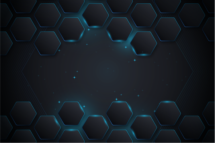 Alfombra de vinilo geométrica diseño hexagonal azul - TenVinilo