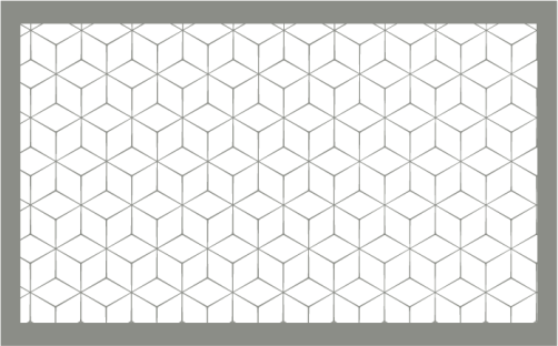 Alfombra de vinilo geométrica diseño hexagonal - TenVinilo
