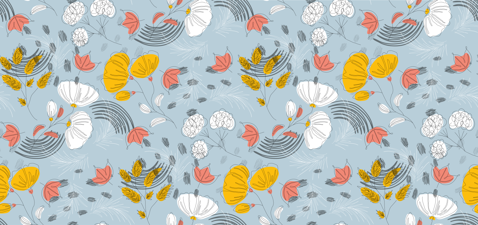 Alfombra vinílica flores Delicado patrón de flores - TenVinilo