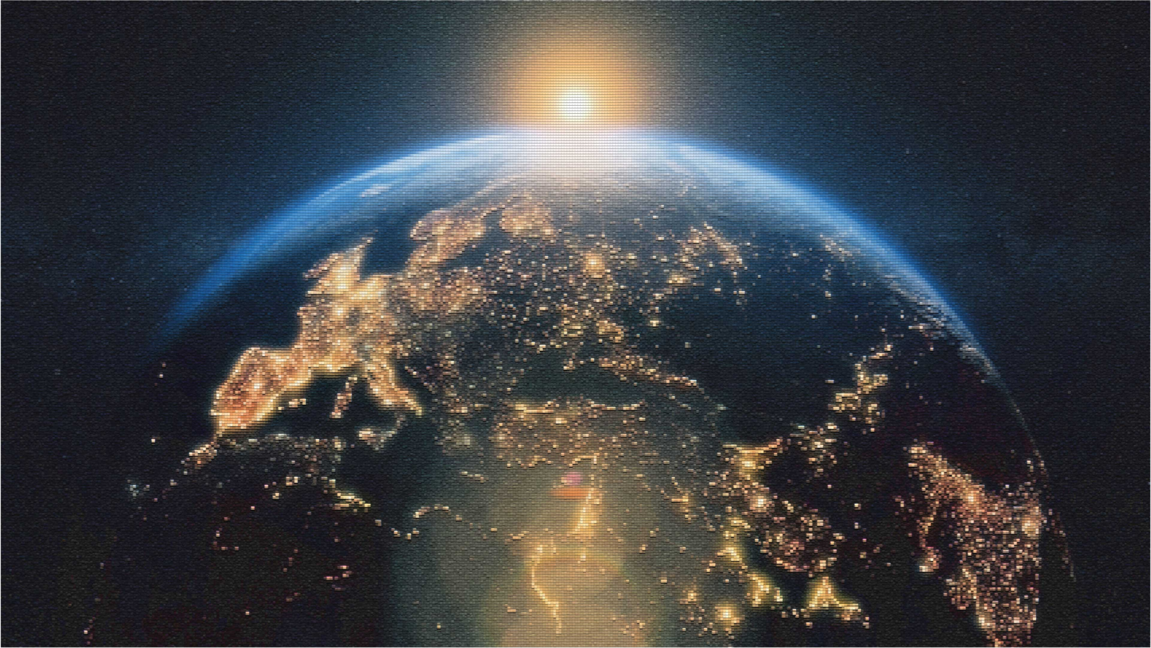 Alfombra de vinilo mapamundi la tierra desde arriba - TenVinilo