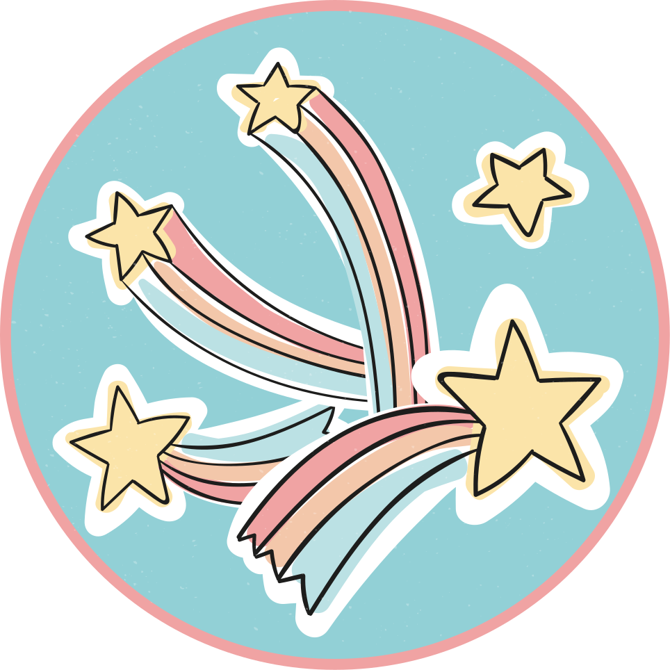 Alfombra de vinilo infantil estrellas arcoiris de colores - TenVinilo