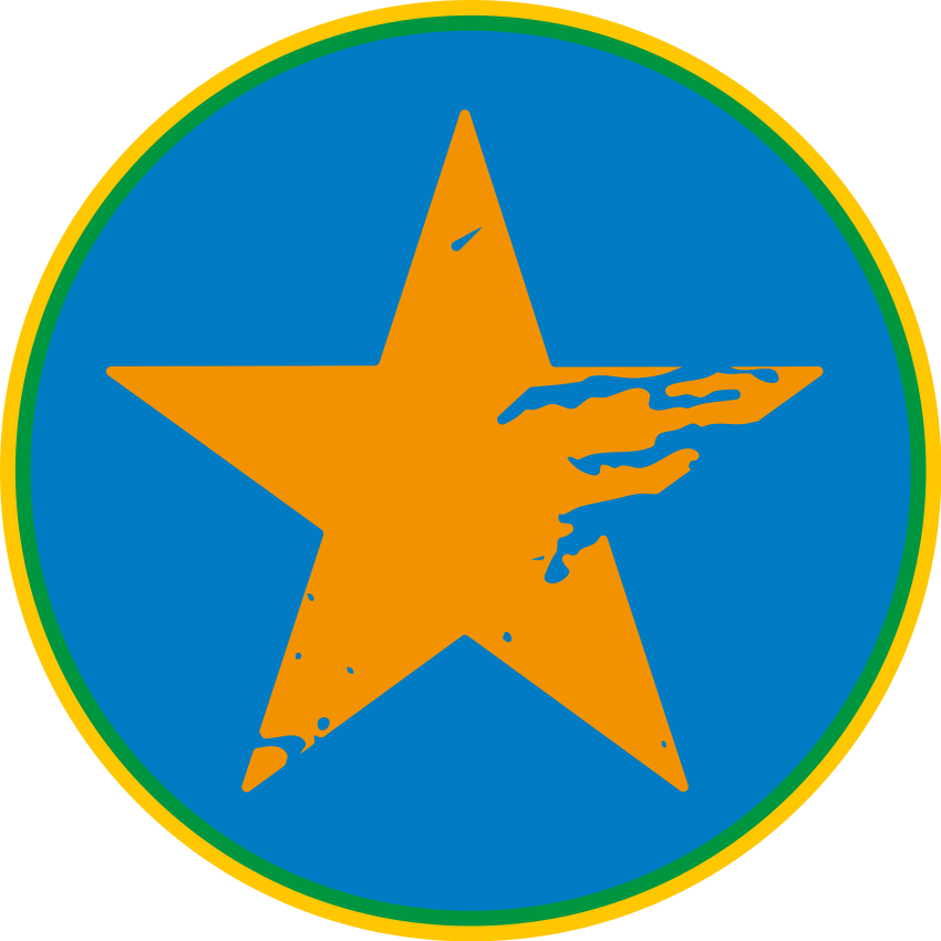 Alfombra vinílica infantil acento de estrella azul - TenVinilo