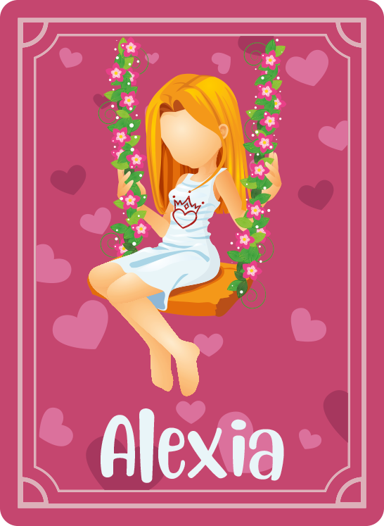 Alfombras vinílicas juvenils columpio de hierba con nombre - TenVinilo