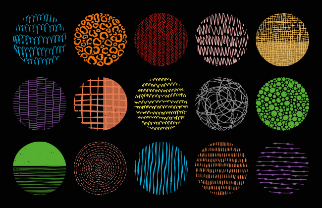 Alfombra vinílica dormitorio Texturas circulares de colores - TenVinilo