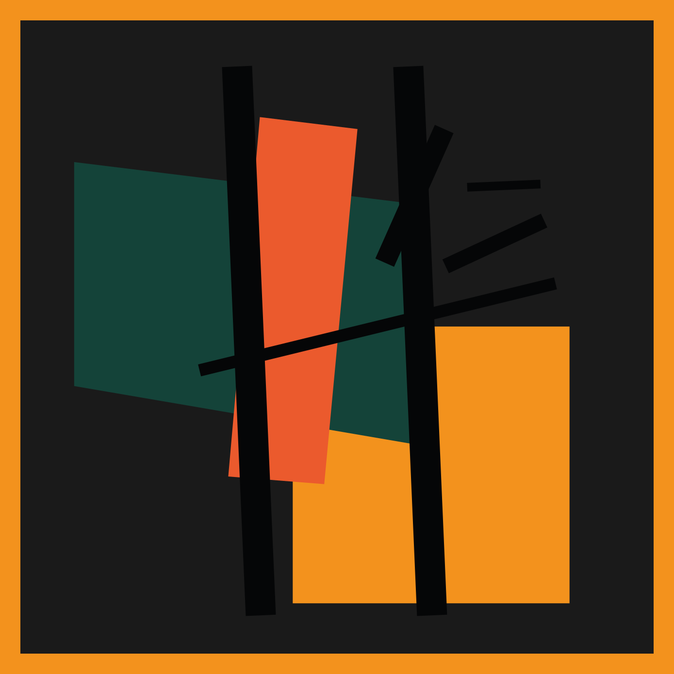 Alfombras vinílicas modernas segmentos de color abstractos - TenVinilo