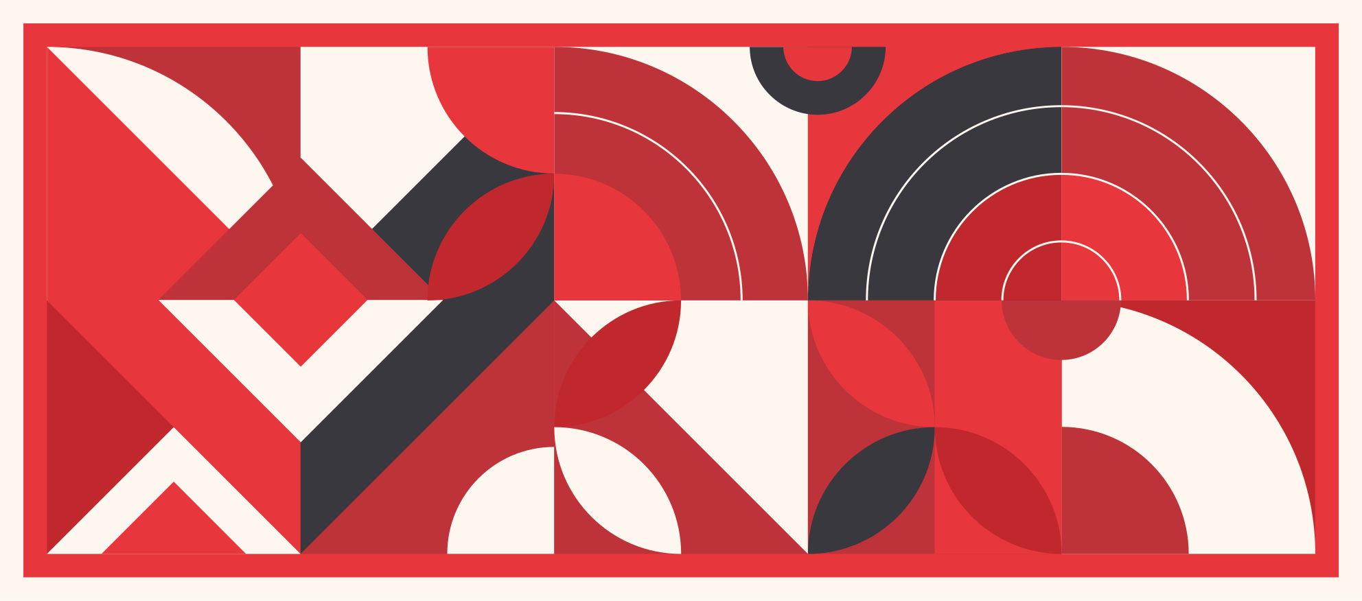 Alfombra de vinilo geométrica formas abstractas audaces - TenVinilo