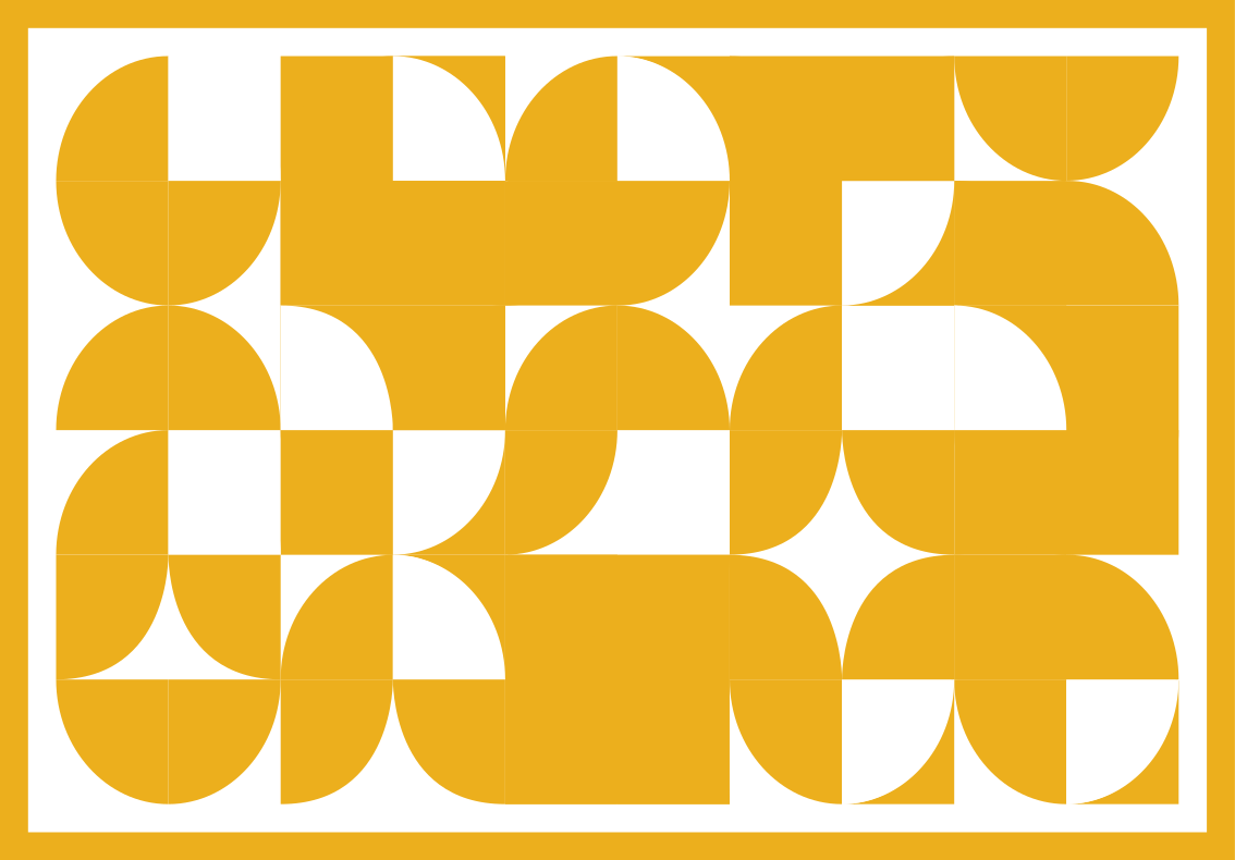 Alfombra de vinilo geométrica formas amarillas llamativas - TenVinilo