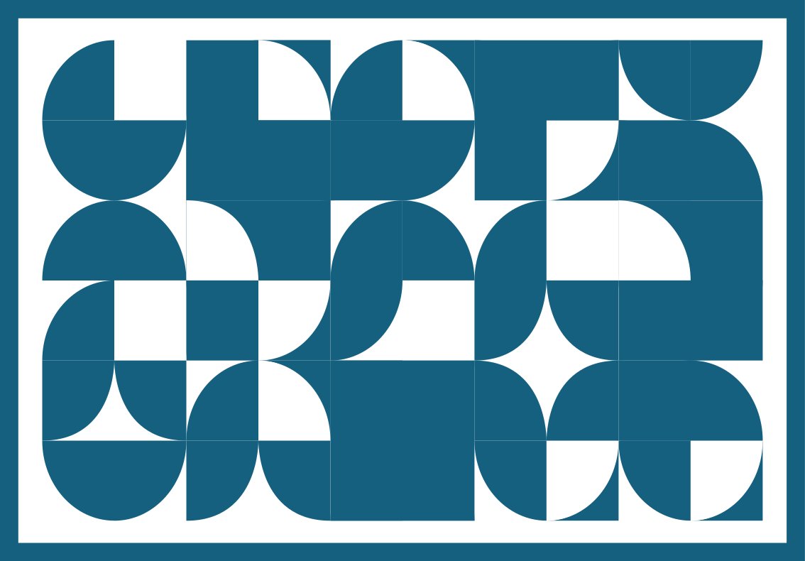 Alfombra de vinilo geométrica motivo abstracto azul - TenVinilo