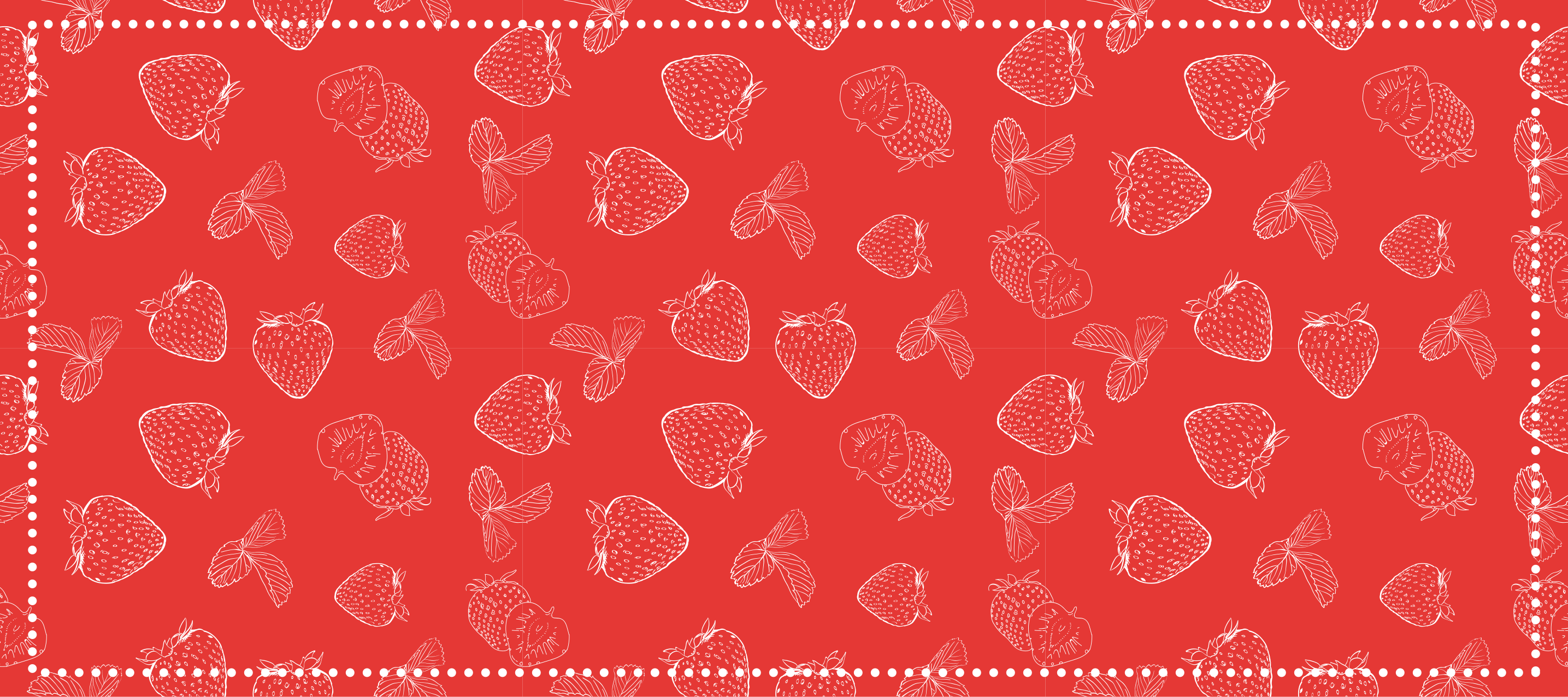 Alfombra vinílica cocina patrón de fresa brillante - TenVinilo