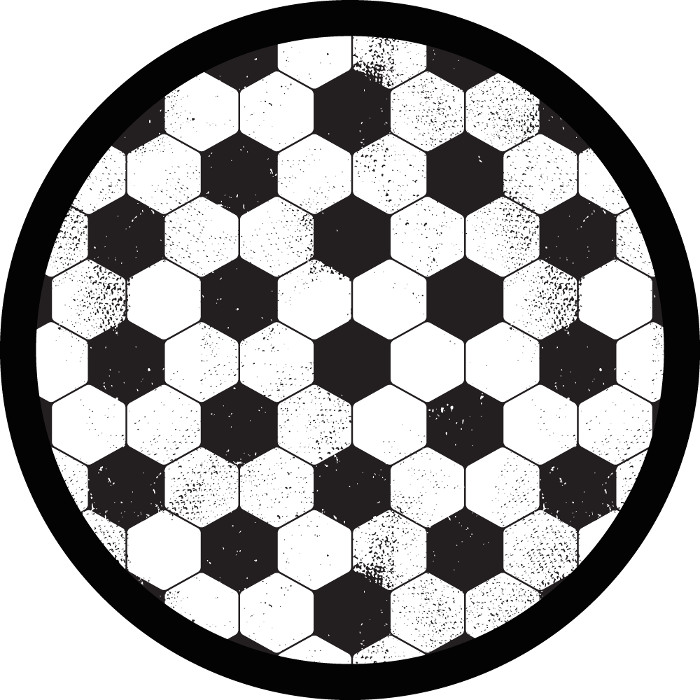 Alfombra de vinilo geométrica patrón hexagonal negro - TenVinilo