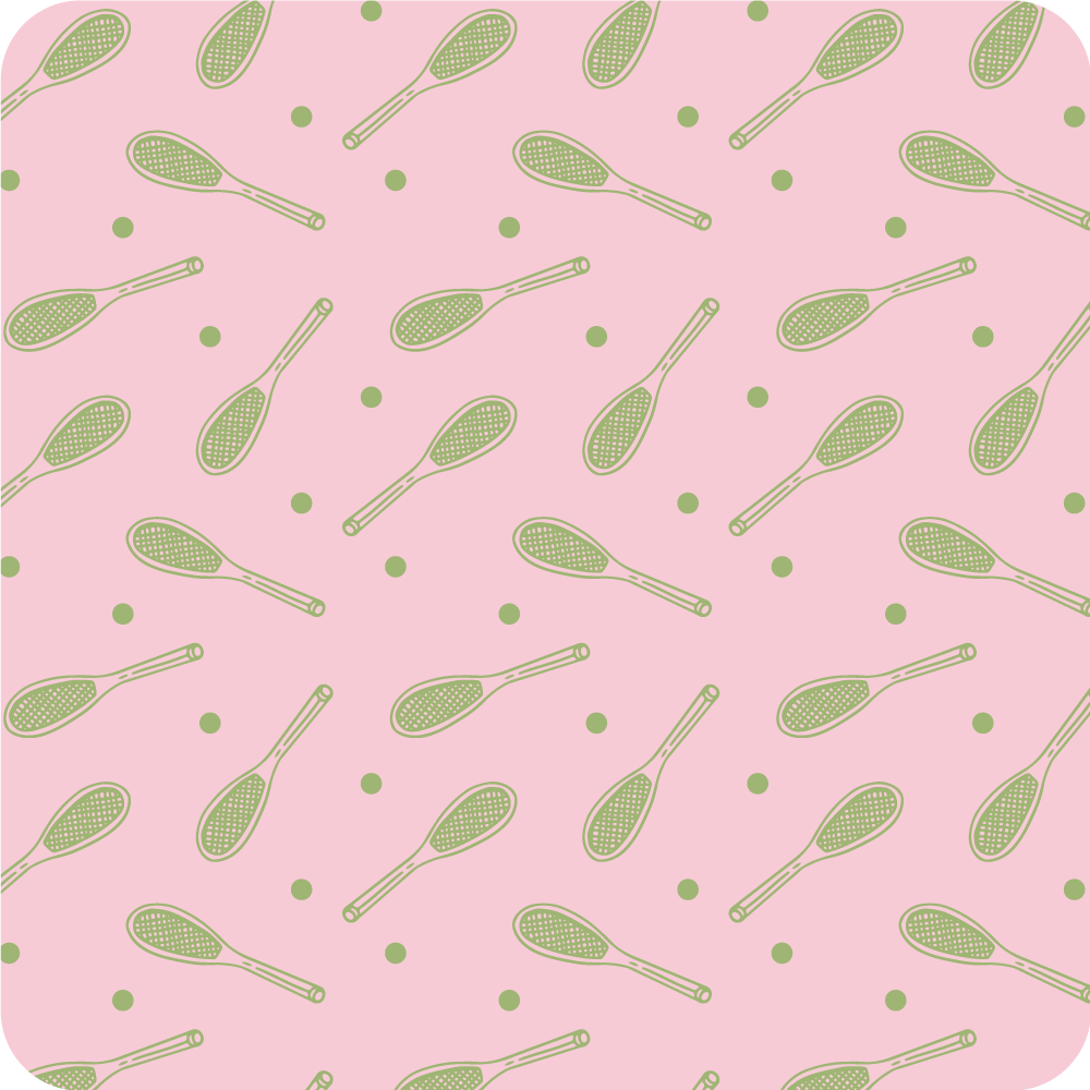 Alfombra vinílica de juegos infantil patrón de raqueta - TenVinilo