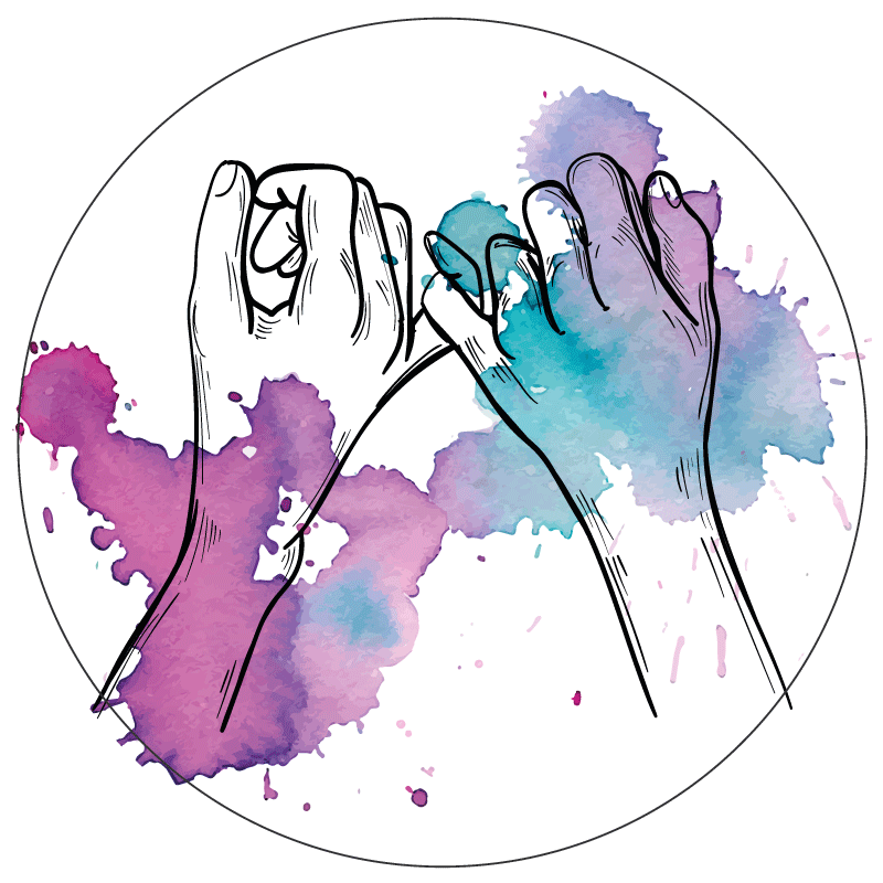 Alfombras vinílicas juvenils manos entrelazadas - TenVinilo