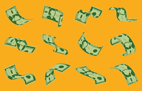 Alfombras vinílicas modernas patrón de flujo de dinero - TenVinilo