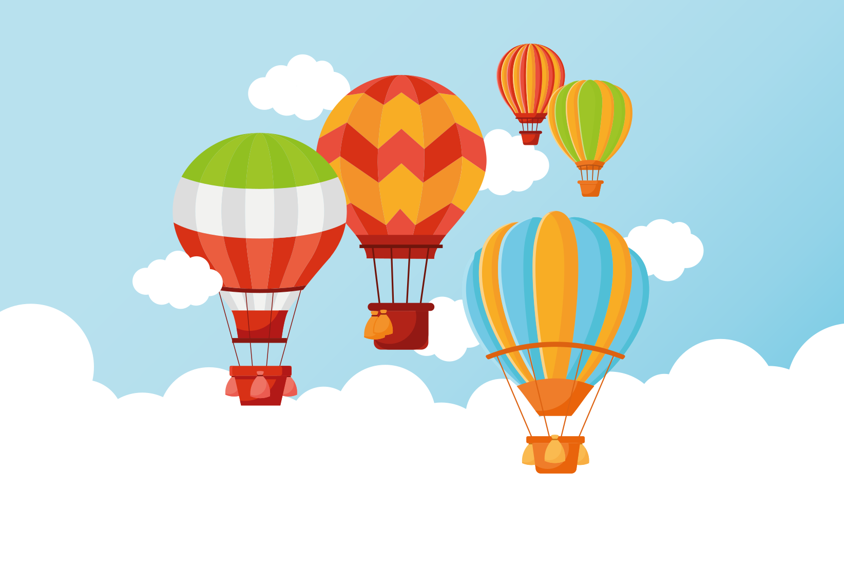 Alfombra vinílica infantil aire caliente colorido - TenVinilo