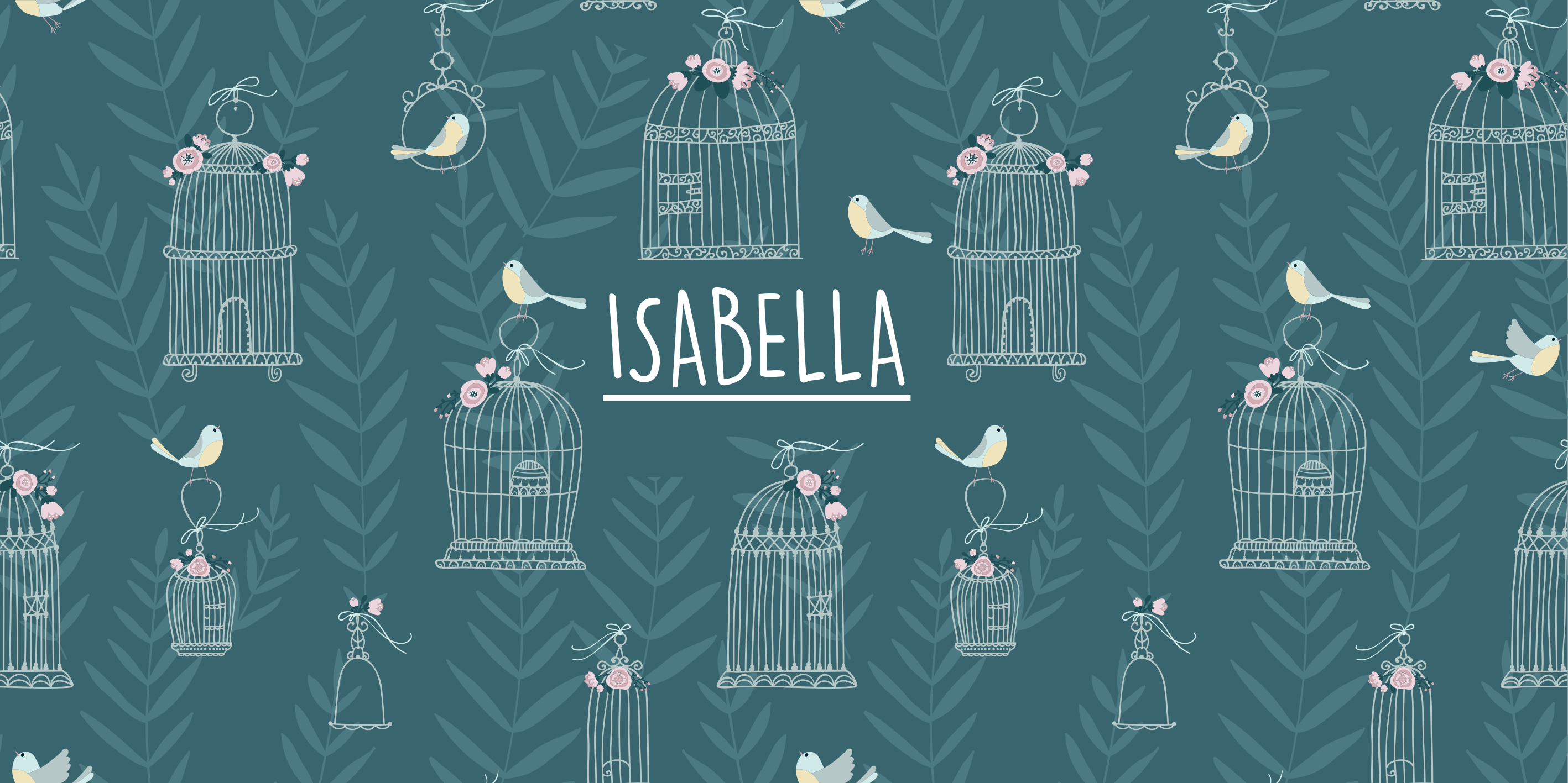 Alfombra vinílica personalizable diseño floral jaula - TenVinilo