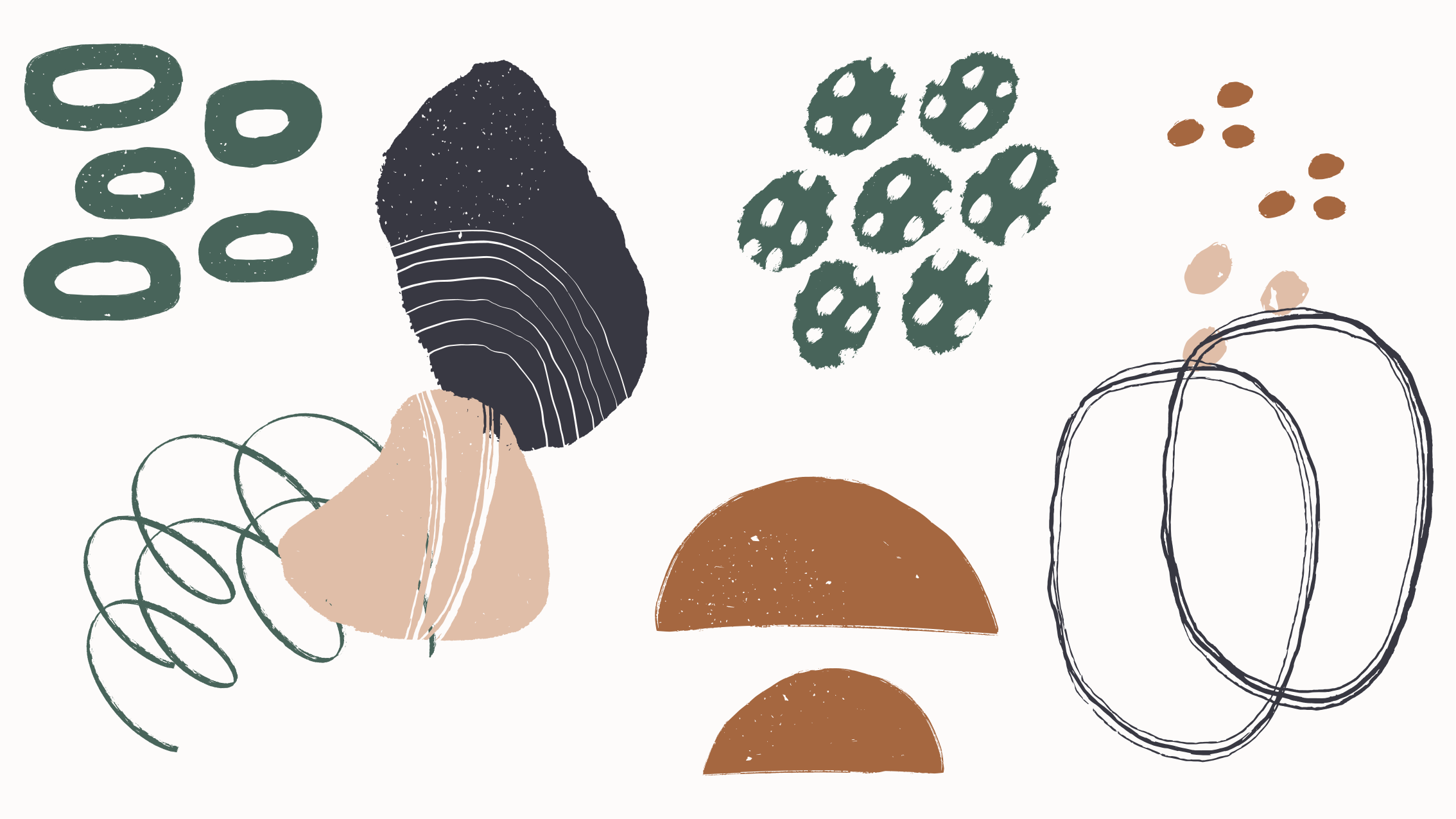 Alfombra vinílica minimalista diseño de formas abstractas - TenVinilo