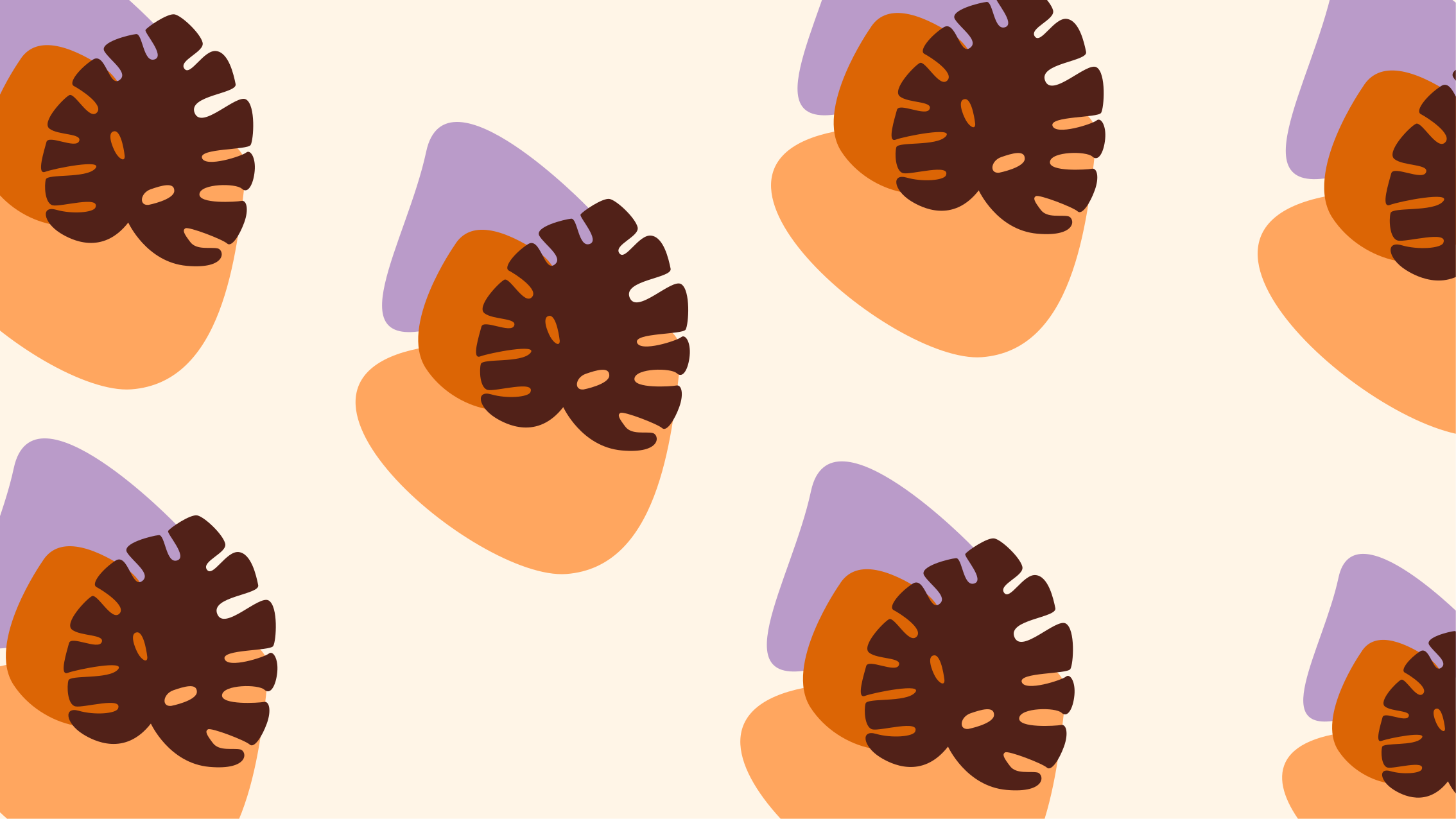 Alfombra vinílica naturaleza formas de hojas coloridas - TenVinilo