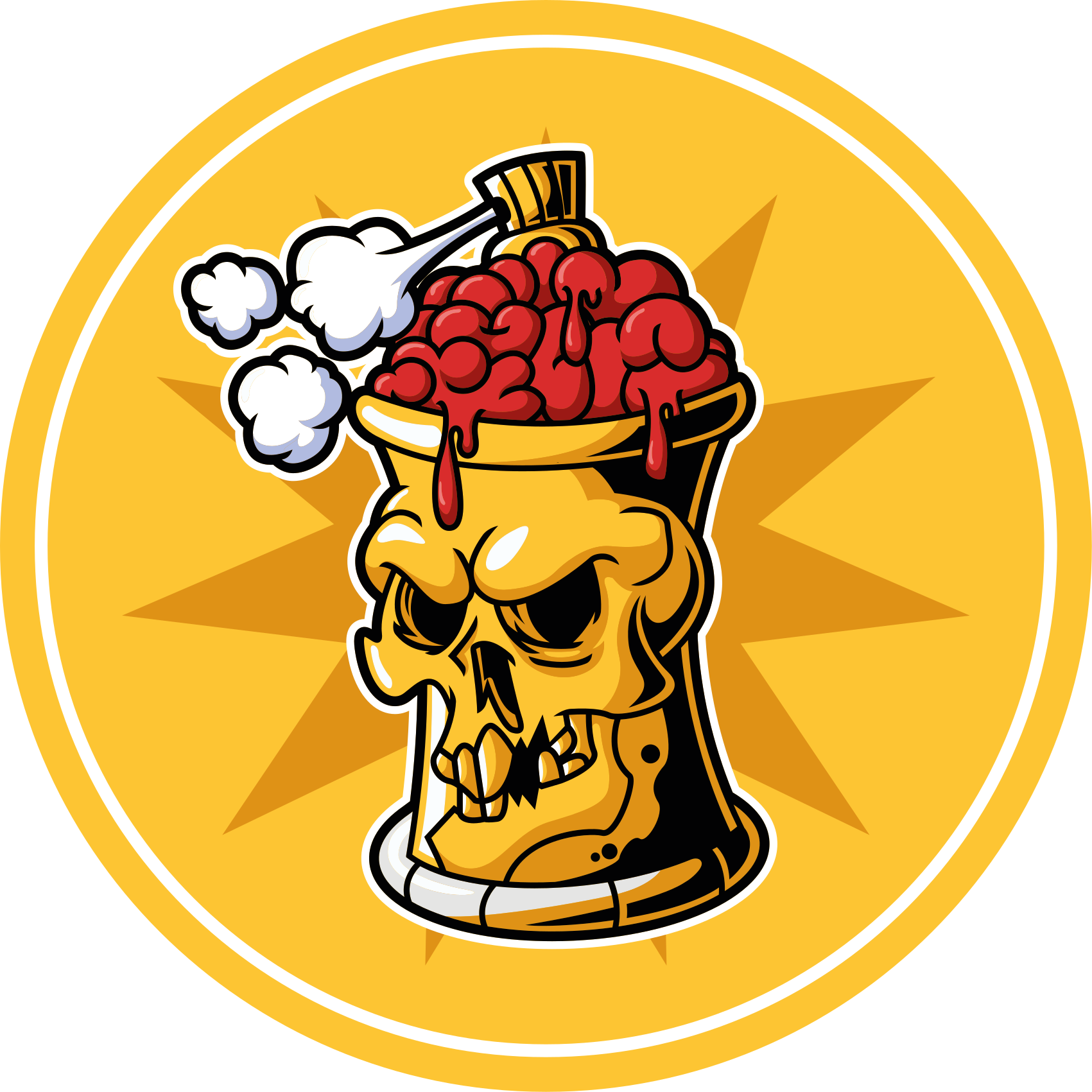 Alfombras vinílicas juvenils cuenco de cráneo y cerebro - TenVinilo