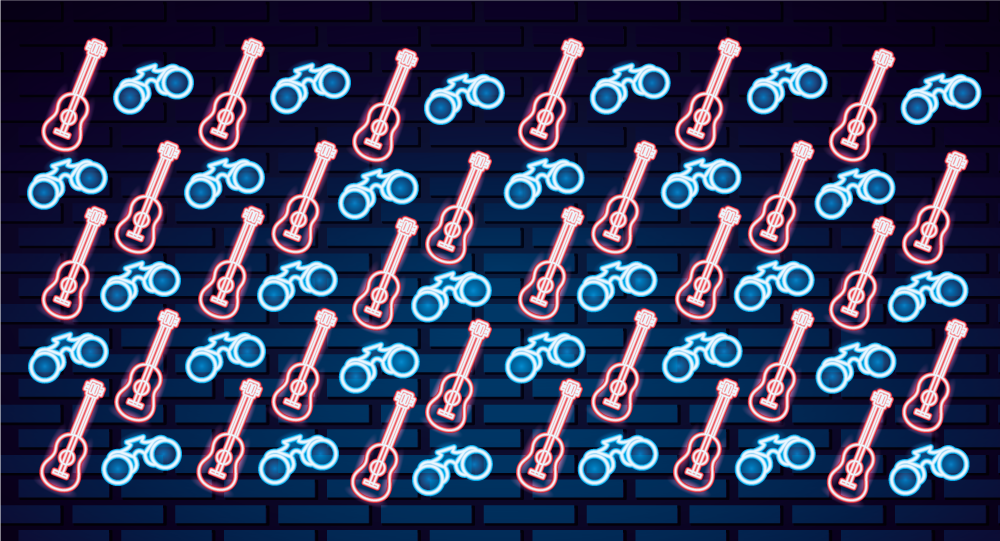 Alfombras vinílicas juveniles de patrones musicales - TenVinilo