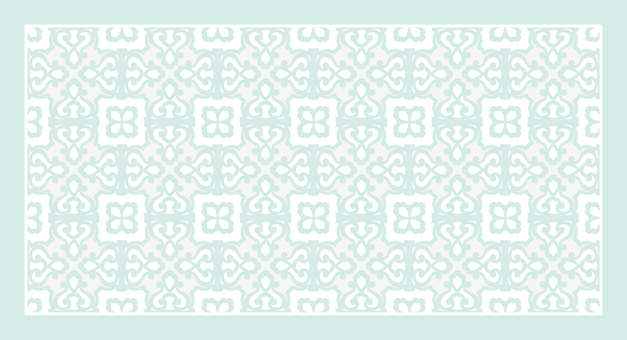 Alfombra vinílica hidráulica elegante turquesa - TenVinilo