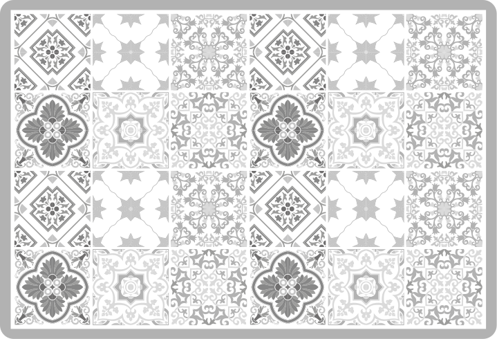 Alfombra vinílica efecto mármol elegante patrón de mosaico - TenVinilo