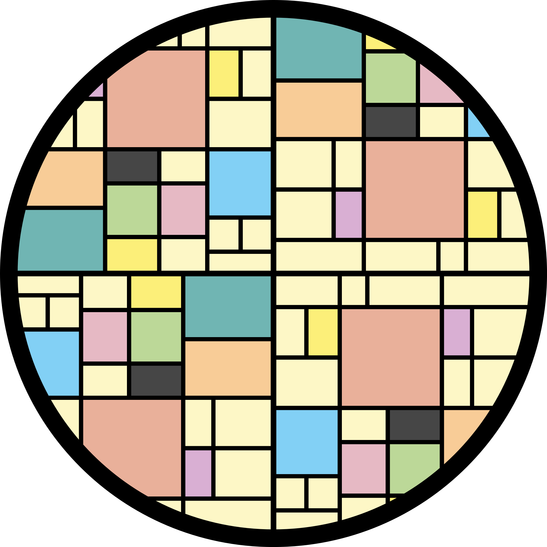 Alfombra de vinilo geométrica patrón de bloques coloridos - TenVinilo