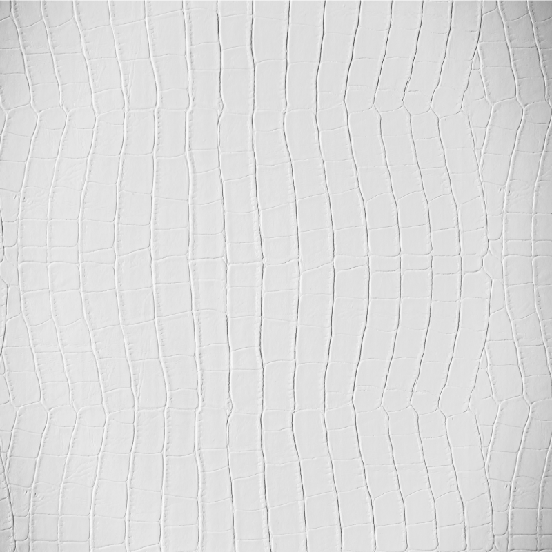 Alfombra vinílica imitación piel de cocodrilo blanca - TenVinilo