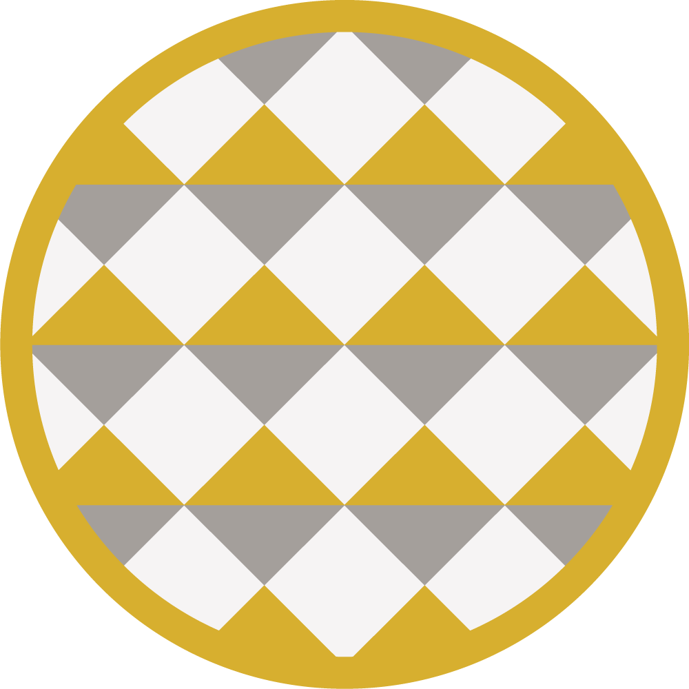 Alfombra de vinilo geométrica círculo con patrón de diamante - TenVinilo