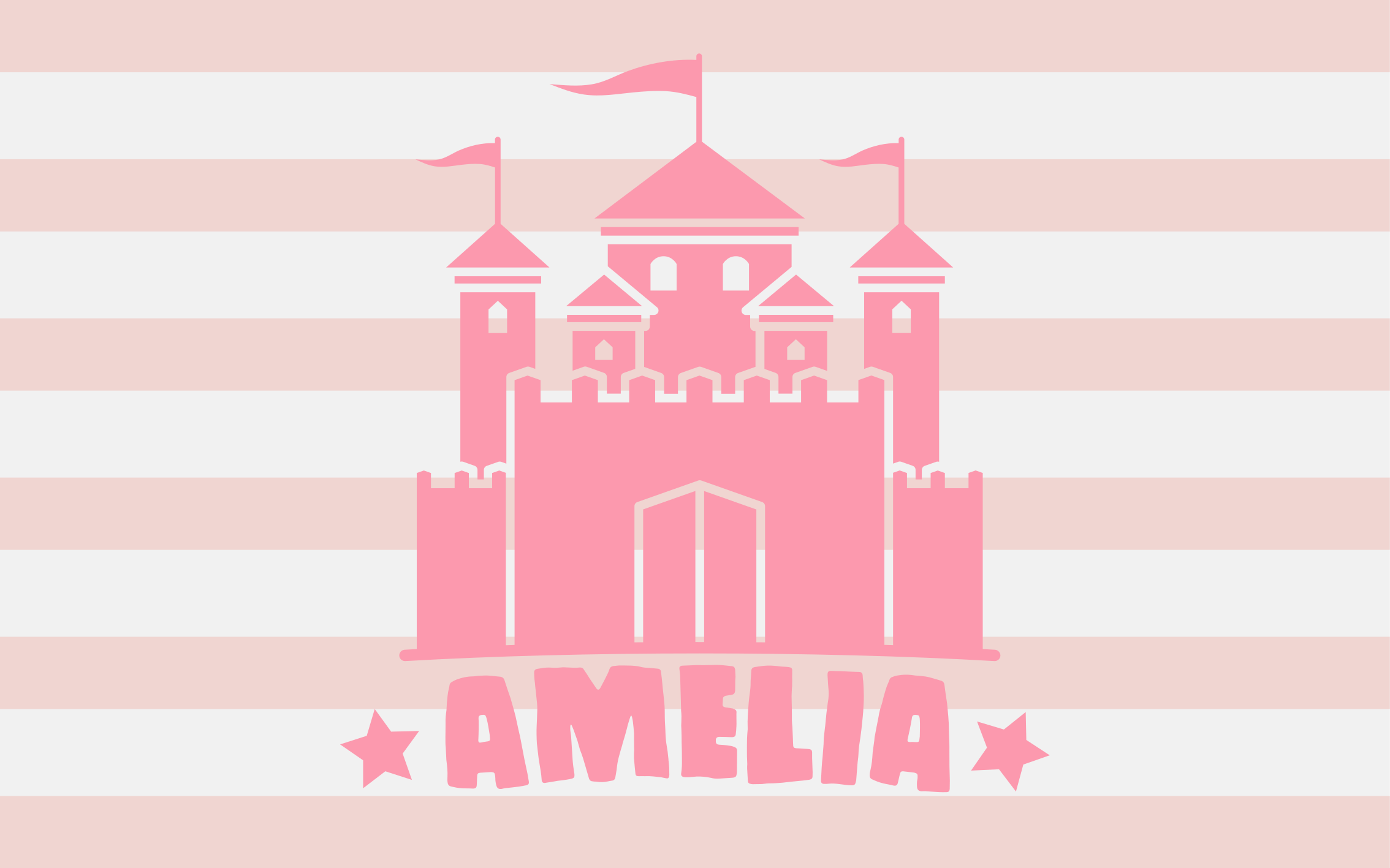 Alfombra vinílica infantil personalizada de castillo - TenVinilo