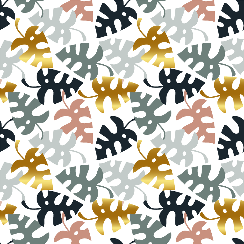 Alfombra vinílica naturaleza emblema de hoja - TenVinilo