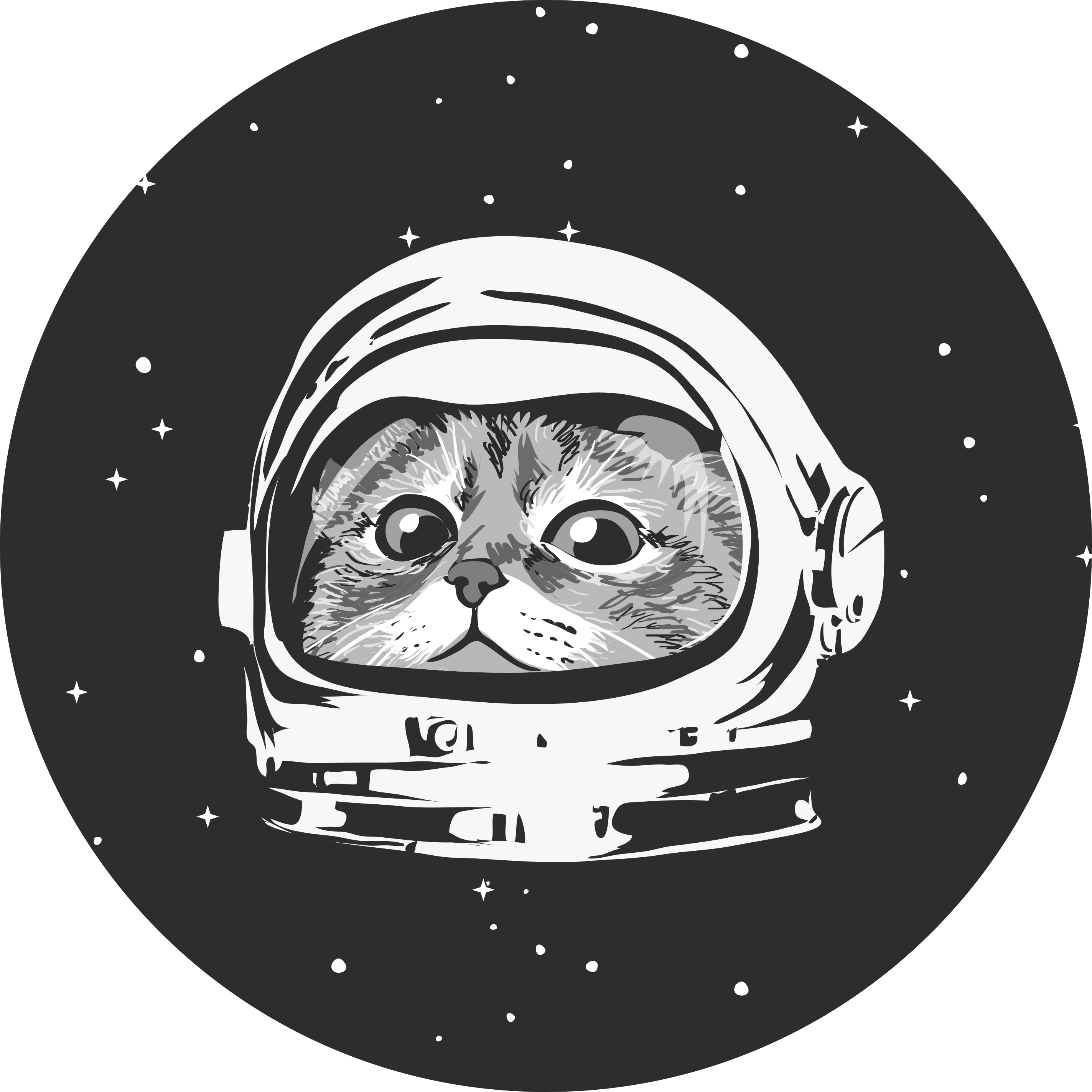 Alfombra de vinilo infantil aventura del gato espacial - TenVinilo