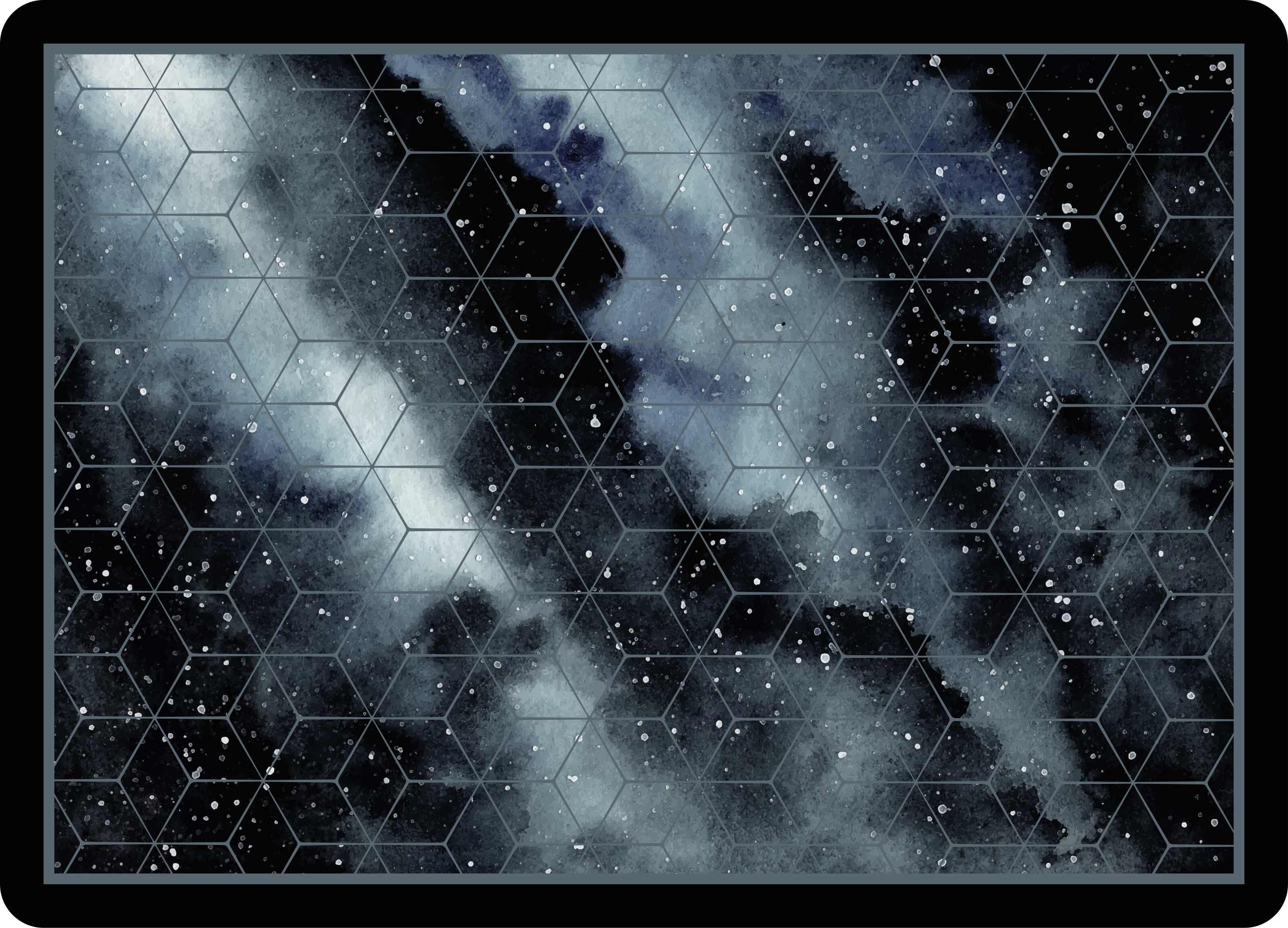 Alfombras vinílicas juvenils patrón de galaxia hexagonal - TenVinilo