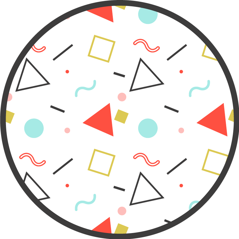 Alfombra de vinilo geométrica formas coloridas geométricas - TenVinilo