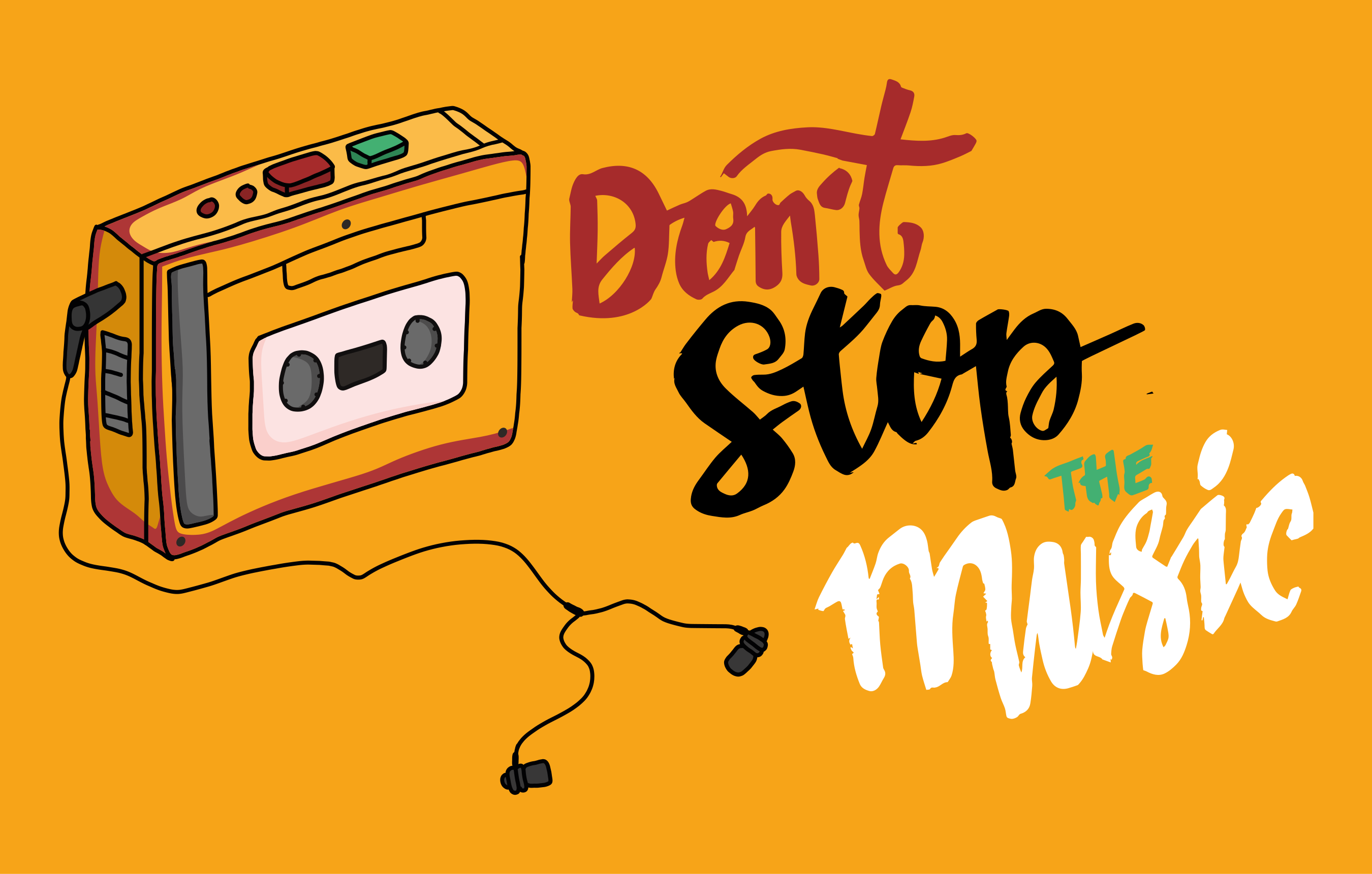 Alfombra vinílica frase tema de casete retro - TenVinilo