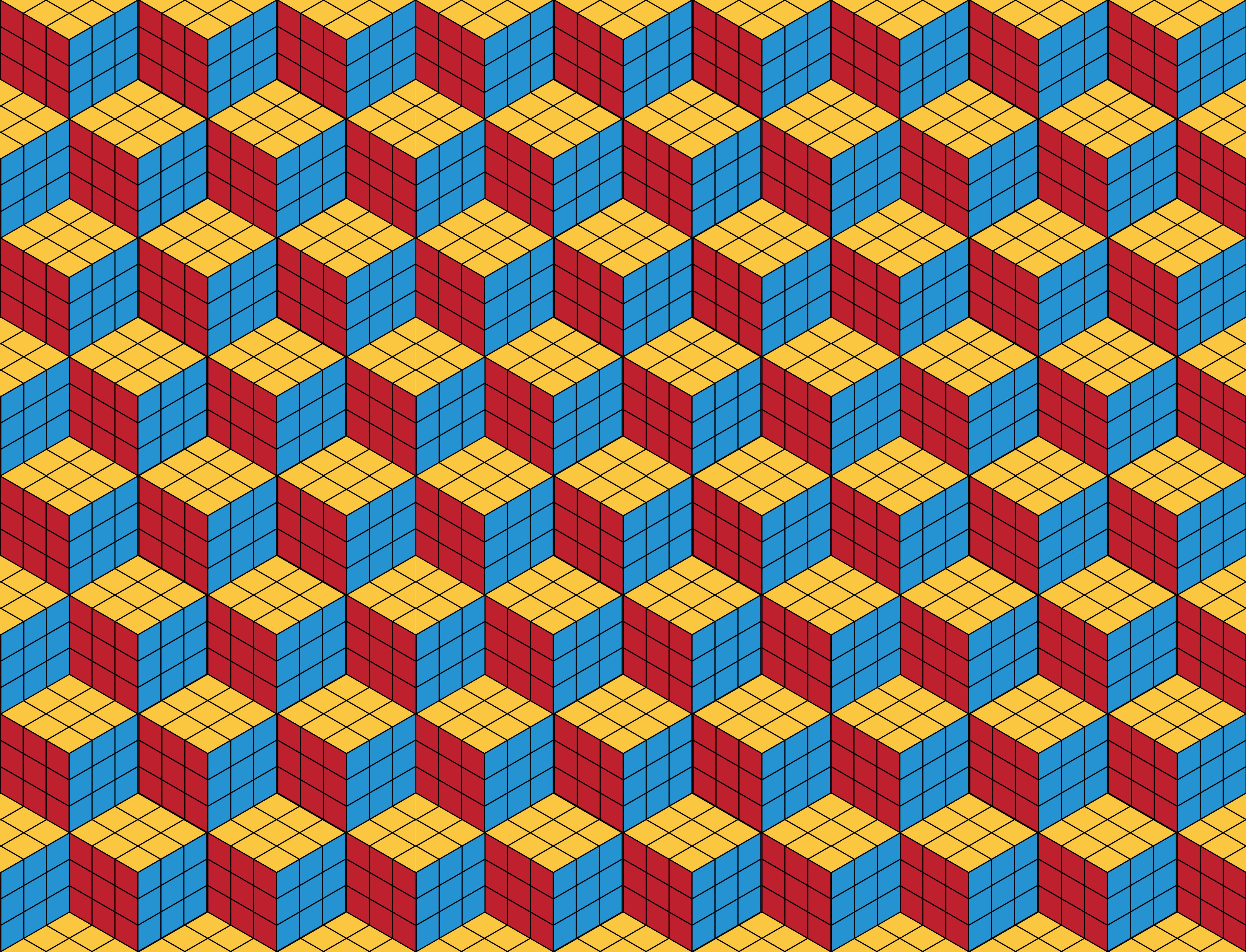 Alfombra vinílica de juegos infantil patrón de cubos - TenVinilo